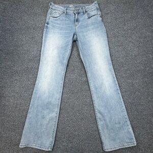 Old Navy Kicker Boot-Cut Jeans Womens 10 Light Wash Mid Rise Stretch Denim